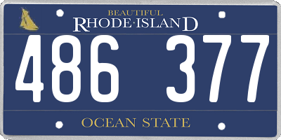 RI license plate 486377