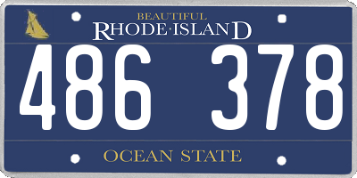 RI license plate 486378