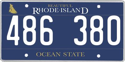 RI license plate 486380