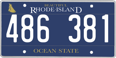 RI license plate 486381