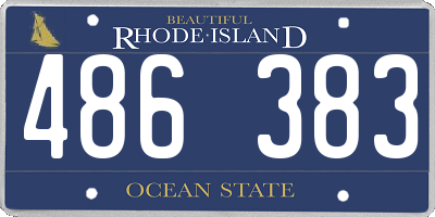 RI license plate 486383