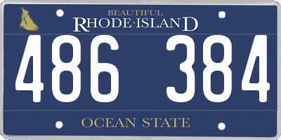 RI license plate 486384