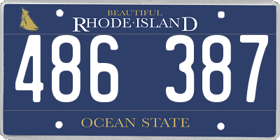 RI license plate 486387