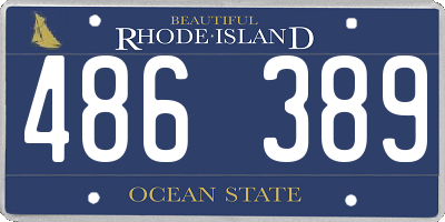 RI license plate 486389