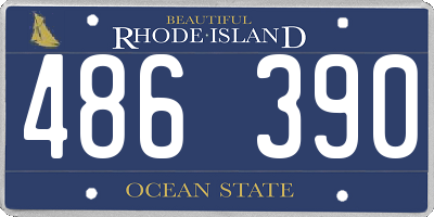RI license plate 486390