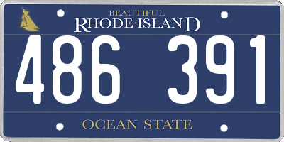 RI license plate 486391