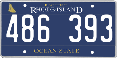 RI license plate 486393