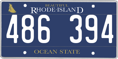 RI license plate 486394