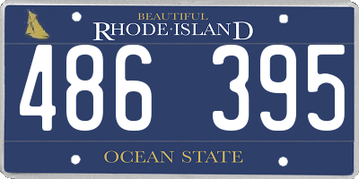 RI license plate 486395