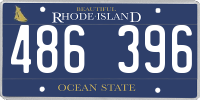 RI license plate 486396