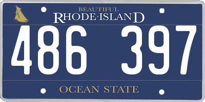 RI license plate 486397
