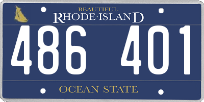 RI license plate 486401