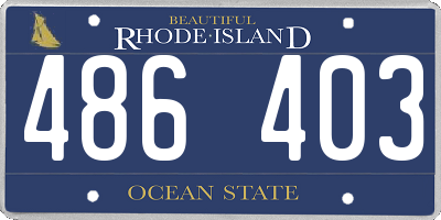 RI license plate 486403