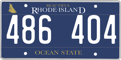 RI license plate 486404