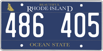 RI license plate 486405