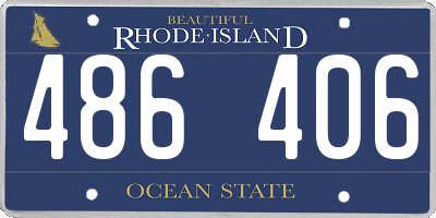 RI license plate 486406