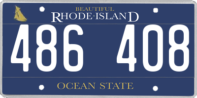 RI license plate 486408