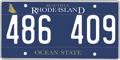 RI license plate 486409