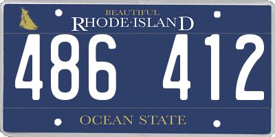 RI license plate 486412