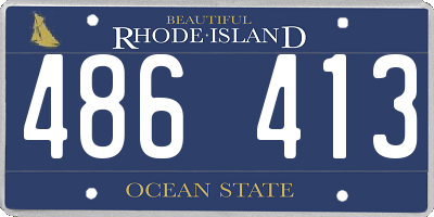 RI license plate 486413