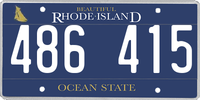 RI license plate 486415