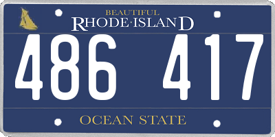 RI license plate 486417