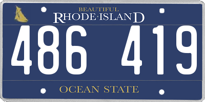 RI license plate 486419