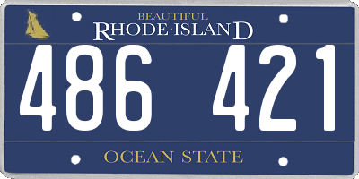 RI license plate 486421