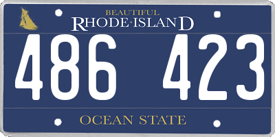 RI license plate 486423