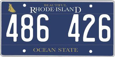 RI license plate 486426