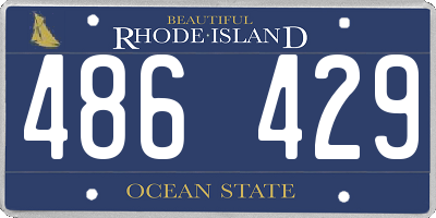 RI license plate 486429