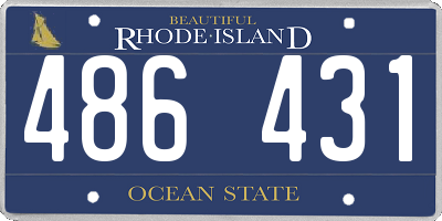 RI license plate 486431