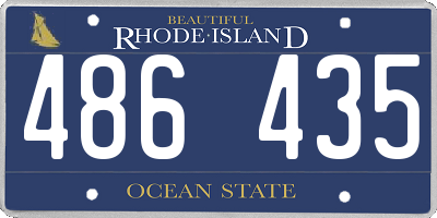 RI license plate 486435