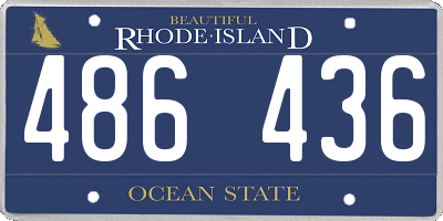 RI license plate 486436