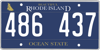 RI license plate 486437