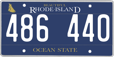 RI license plate 486440