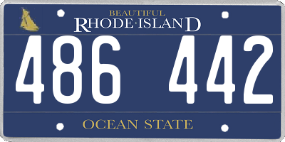 RI license plate 486442