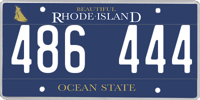 RI license plate 486444