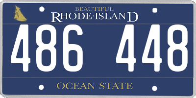 RI license plate 486448
