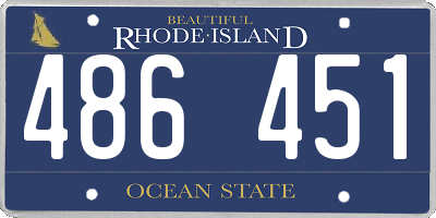 RI license plate 486451