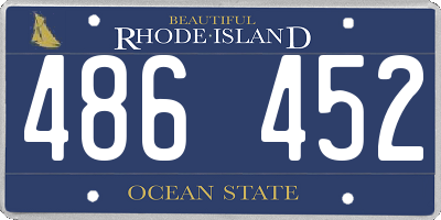RI license plate 486452