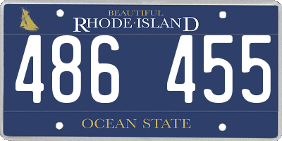 RI license plate 486455