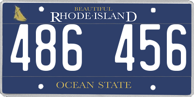 RI license plate 486456