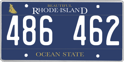RI license plate 486462