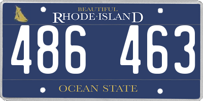 RI license plate 486463