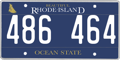 RI license plate 486464