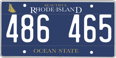 RI license plate 486465