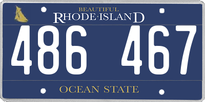 RI license plate 486467