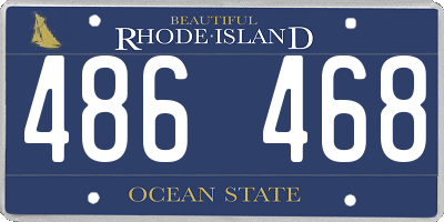 RI license plate 486468