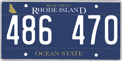 RI license plate 486470